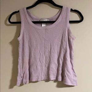 vintage oscar de la renta lavender crop tank
